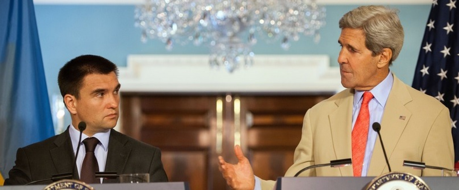 Министр иностранных дел Украины Павел Климкин и госсекретарь Джон Керри на пресс-конференции в Вашингтоне в июле 2014 года. Фото: AFP